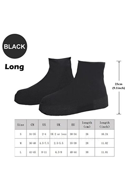 Choice a pair Black l Waterproof Silicone Shoe Covers Protector Anti-Slip Boo...