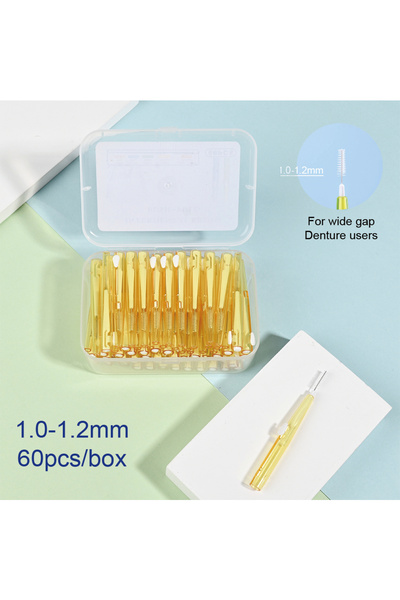 Choice9 60 yellow 60pcs/box Interdental Brushes Dental Teeth Cleaning Orthodo...