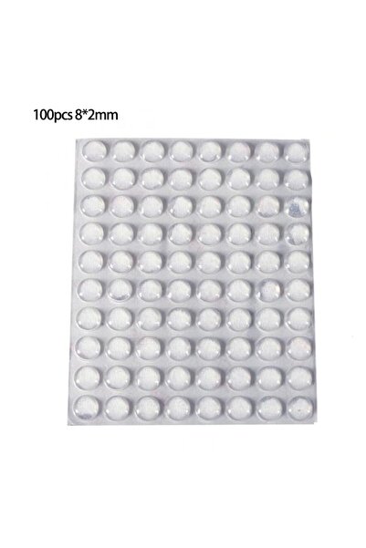 Choice 100 قطعة 8 × 2 مم G678A 100 قطعة 8 مم × 2 مم حبيبات سيليكون شفافة ملصق...