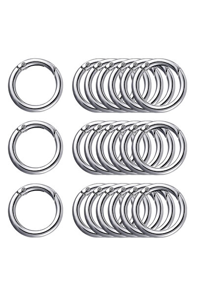 Choice 5PCS Silvery 5/10/20/40/60/100Pcs Metal Spring 1 Inch O Rings Clip Key...