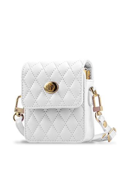 Choice4 white Women&Girls Fashion PU Leather Mini Phone Bag With Adjustable C...
