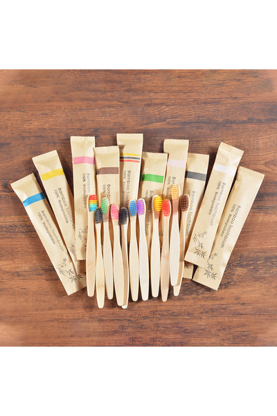 Choice1 10pcs color mixing 10Pack Children Soft Bristles Bamboo Toothbrush Fr...