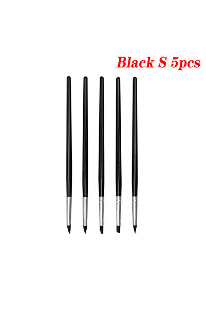 Choice3 Black S 5pcs 5Pcs Dental Resin Silicone Shaping Pen Brush Art Brush D...