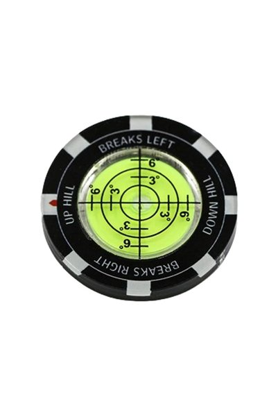 PGM Black Golf Putt Ball Marker High Precision Round Green Reader Golfing Put...
