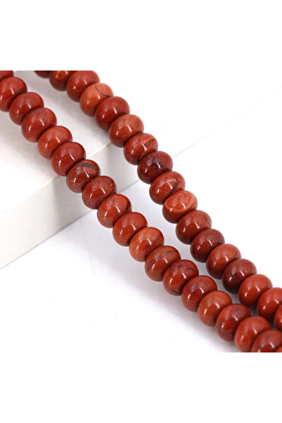 Choice16 5x8mm Red Jasper 5x8mm Natural Stone Healing Crystals Abacus Rondell...