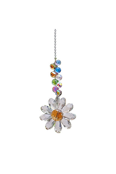 Choice A6 1/5pcs Crystal Sunflower Suncatchers Hanging Ornaments, Rainbow Mak...