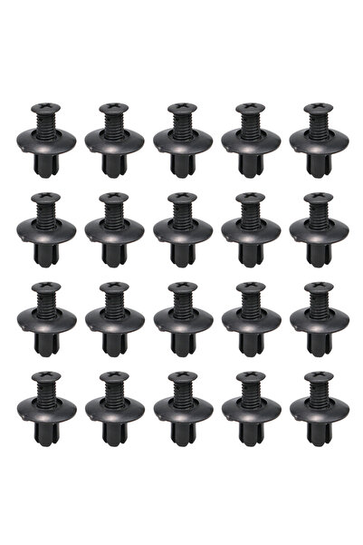 Choice1 20Pcs 8mm Plastic Rivets Fasteners Screw Car Bumper Fender Black Rive...