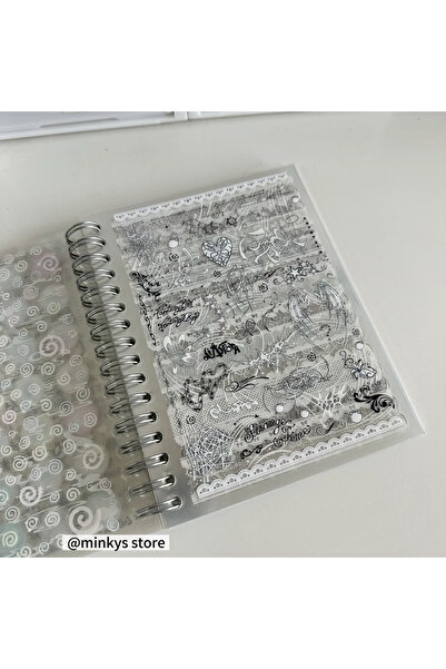 Choice A Original 32 Sheets PET Transparent Sticker Book Korean Scrapbooking ...