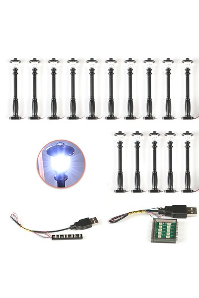 choice2 15 قطعة من مصابيح الشوارع LED من BW 15 قطعة (10 في 1 تعمل بالطاقة عبر...