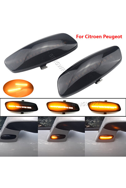Choice مصباح إشارة الانعطاف LED الجانبي الديناميكي من النوع الأسود، قطعتان، ل...