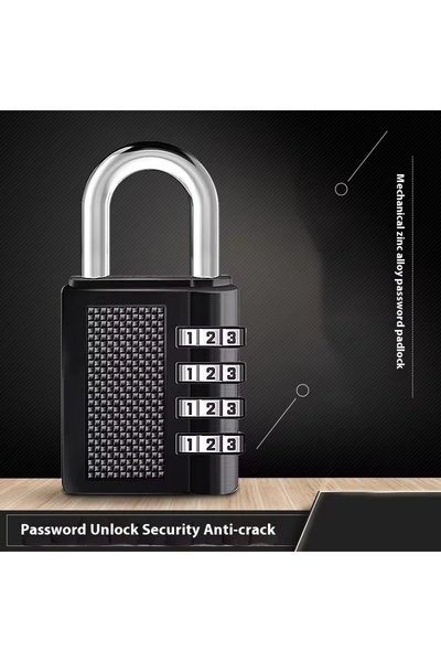 Choice1 Silver 4 Digit Zinc Alloy Combination Lock Padlock Luggage Anti-theft...