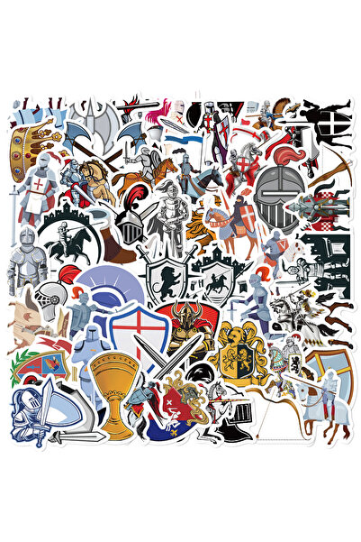 Choice 60PCS ALL 60Pcs Medieval Knight Decorative Stickers Laptop Water Bottl...