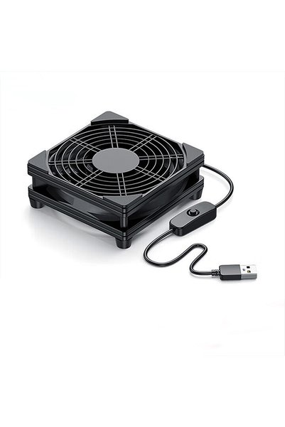 Choice مروحة تبريد هادئة 120 مم تعمل بالطاقة عبر USB بدون إضاءة RGB، سوداء ال...