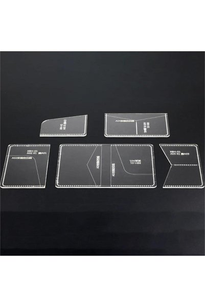 Choice AA YOMDID 5pcs Acrylic Wallet Card Bag Transparent Templates Leather C...