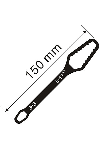 Choice 150mm 3-17mm black 3-17mm Universal Torx Wrench Self-tightening Adjust...