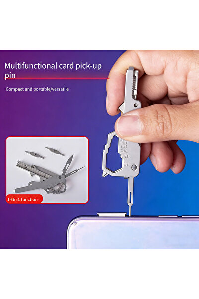 Choice Multifunctional Keychain Tool Card - Stainless Steel Emergency Repair ...