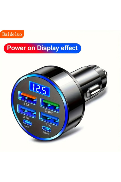 Choice 6 Port Car Charger 100W 6 Ports Car charger Fast charging PD Qc3.0 USB...
