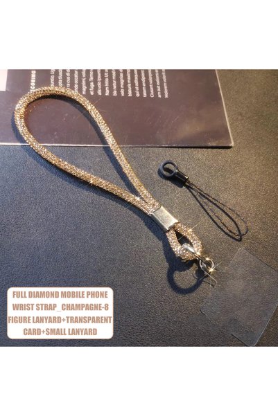 Choice6 Champagne Lanyard Luxury Multicolor Mobile Phone Crystal Wrist Straps...