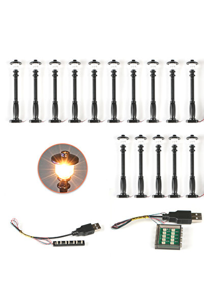 Choice3 15 قطعة مصابيح شوارع المدينة LED (10 في 1 تعمل بـ USB) مصباح على شكل ...