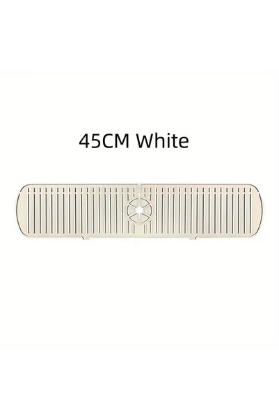choice2 45CM White Silicone Faucet Water Catcher Mats,Kitchen Sink Spill-Proo...