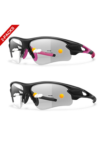 Choice WN16-17 2 Packs Photochromic Sunglasses for Men Women Outdoor Sports H...