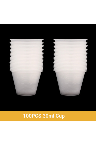 Choice 100pcs 100pcs 30ml Graduated Plastic Mix Cups Universal Measuring Pain...