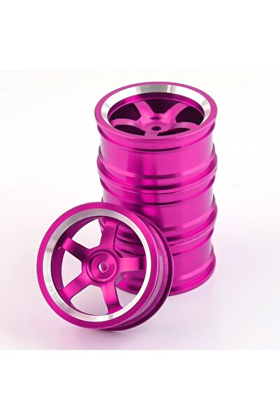 Choice 4pcs pink 1/10 RC On-road Drift Car Alloy Wheels Hubs Metal Wheel Rims...