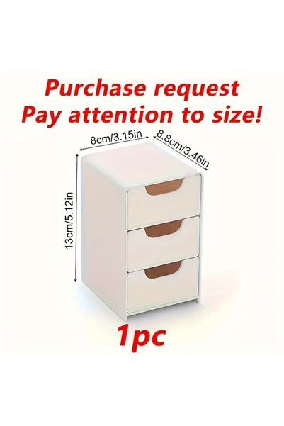 Choice WHITE Chic 3-Tier Desk Organizer with Drawers - Ideal for Office Suppl...