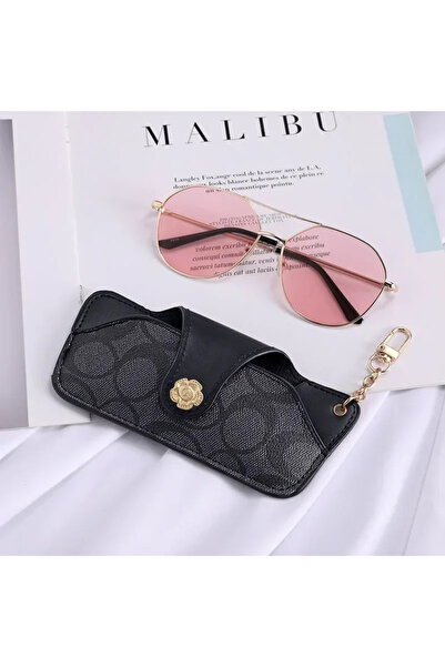 Choice1 black NEW Portable Glasses Case with Keychain - Protective Storage Ba...