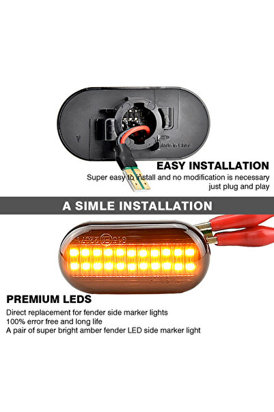 Choice 2x مصابيح إشارة انعطاف ديناميكية LED جانبية لرينو كليو ترافيك كانجو تو...