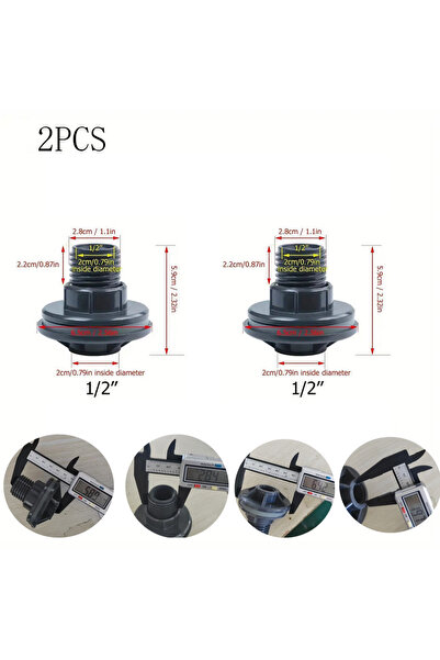 Choice قطعتان من محول مخرج خزان المياه مزدوج الخيط مقاس 20 مم G1'' 3/4'' 1/2'...
