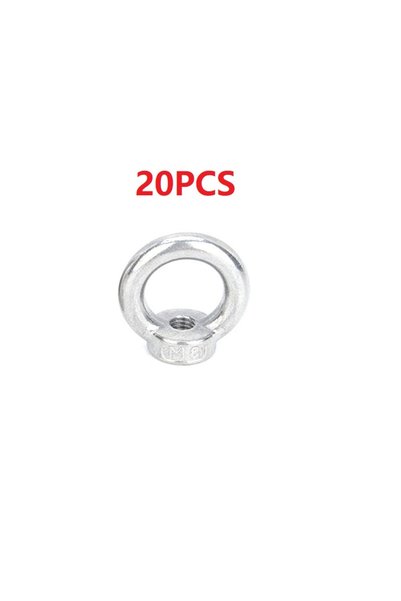 Choice7 20 قطعة من صواميل رفع حلقية من الفولاذ المقاوم للصدأ 304، مقاس M6 / ح...