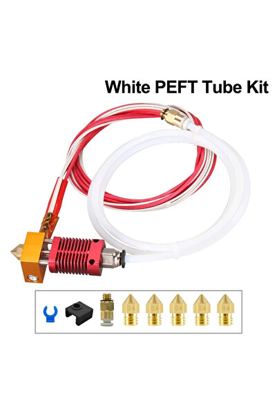 Choice3 12V40W - CR 10 White PEFT Tube Kit 3D Printer Parts Hotend Assembled ...