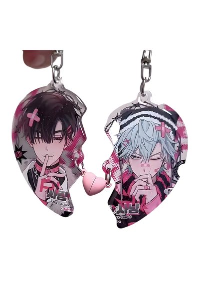 Miniso K284 Anime ALIEN STAGE Keychain Till Ivan Heart-Shaped Magnetic Pendan...