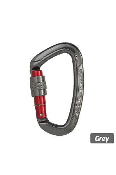 Choice Gray Outdoor Professional Rock Climbing Carabiner 25kN Lock D-shape Sa...