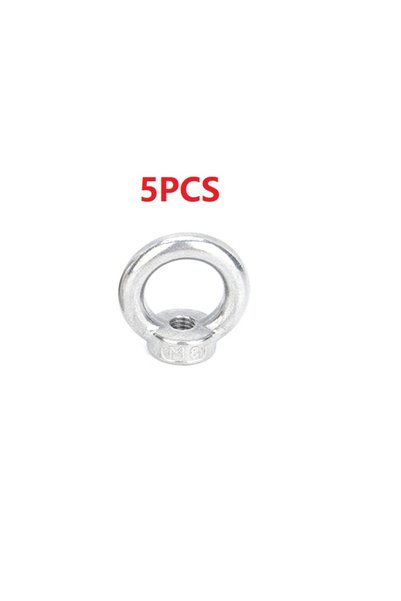 Choice11 M10 5pcs 304 Stainless Steel Lifting Eye Nuts/ Screw Ring Eyebolt Ri...