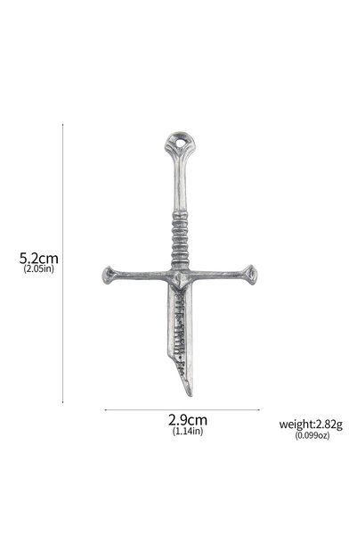 Choice Light Yellow Gold Color Game Aragorn Broken Sword Movie Metal Badge Na...