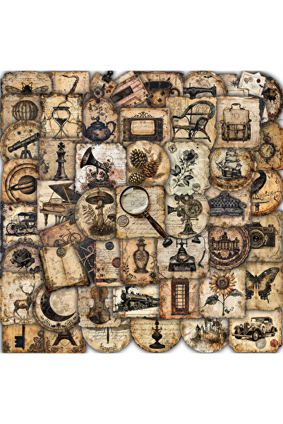 Choice 50PCS 50/100PCS Vintage Label Sticker Nostalgia Harajuku Aesthetic Sta...