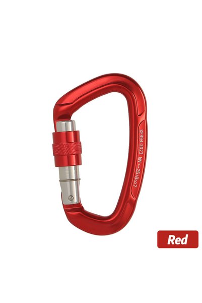 Choice Red Outdoor Professional Rock Climbing Carabiner 25kN Lock D-shape Saf...