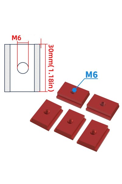 Choice 5Pcs M6 Slider Aluminium 50cm T30 T-track and T-Slider T Slot Miter Tr...