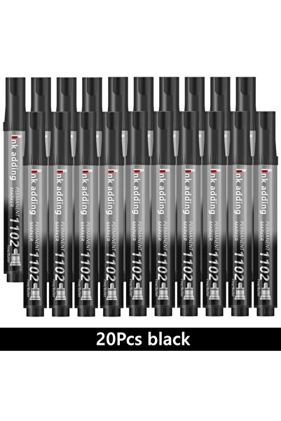Choice22 20Pcs black 1/10/100pcs 2mm Red Blue Ink Black Permanent Marker Pens...