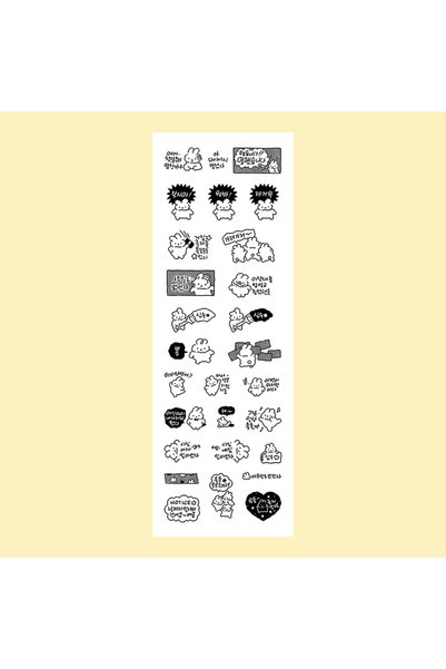 Choice9 09 Cartoon Stickers Korean Cute Graffiti Style Rabbit Stickers Kawaii...
