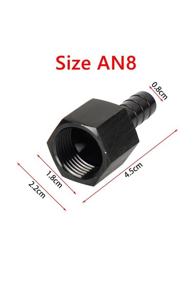 Choice1 CN-AN8 6AN 8AN Thread Male To 3/8" Fuel Line Hose Adapters AN6 AN8 Ho...