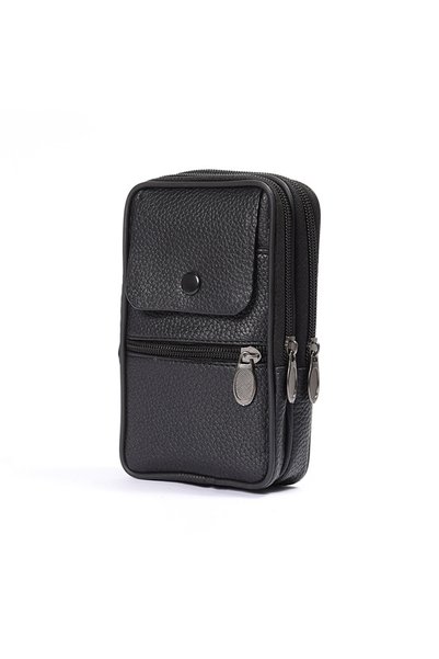 Choice Black New Men Waist Bag Mobile Phone Bag Sporty Leisure Belted Vertica...