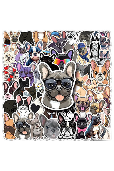 Choice 50pcs 50PCS Cute Cartoon French Bulldog Animals Dog Sticker DIY Phone ...
