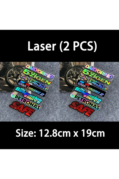 Choice3 Laser (2 PCS) Laser/Reflective Motorcycle Stickers Moto Side Body Fue...