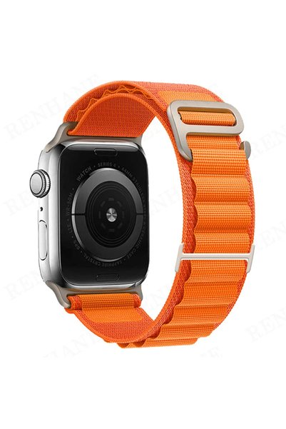 Choice15 38 40 41 S10 11-42MM Orange Nylon Loop Alpine Band for Apple Watch S...