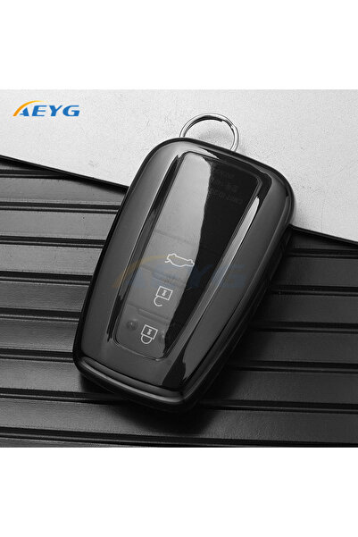 Choice1 Black TPU Car Key Case Cover Shell Fob For Toyota CHR Camry Corolla R...