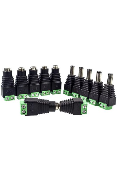 Choice3 100Pcs & Above Line Connector 5 Sets Male Female 5 Pairs Male and Fem...