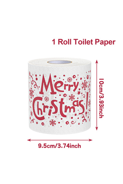 Choice Christmas letters 1/5pcs Happy 2026 New Year Christmas Toilet Roll Pap...